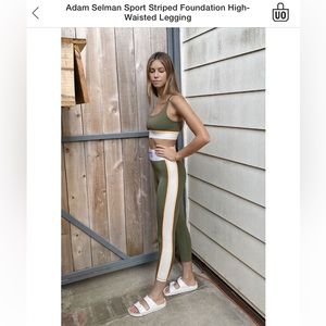 Adam Selman Sport Striped Foundation High Waisted Legging